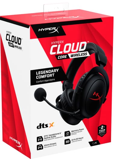 HyperX Cloud Core trådlöst gaming headset (svart)