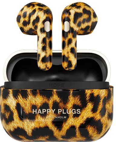 Happy Plugs Hope true wireless in-ear hörlurar (leopard)