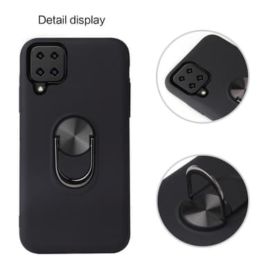 Samsung Galaxy A12 Hybrid skal med Finger Ring - Svart