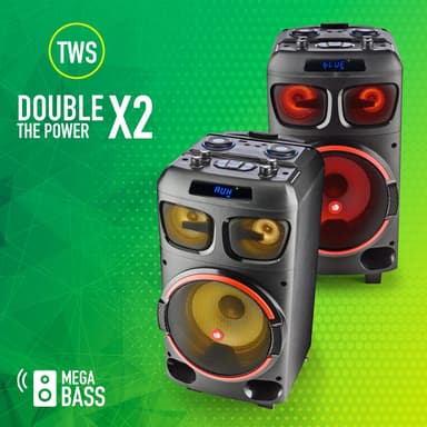 Partyspeaker Wilddub0 120W battery BT TWS mic-in