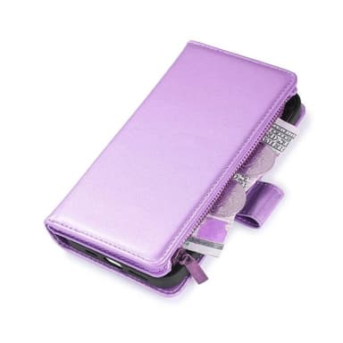 Dubbelflip Zipper 9-kort Doro 8050 - Ljuslila