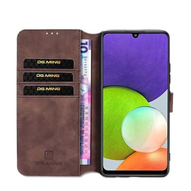 DG-Ming mobilplånbok 3-kort Samsung Galaxy A21s - Coffe