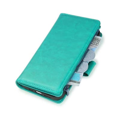 Dubbelflip Zipper 9-kort Apple iPhone 13 Pro - Mint