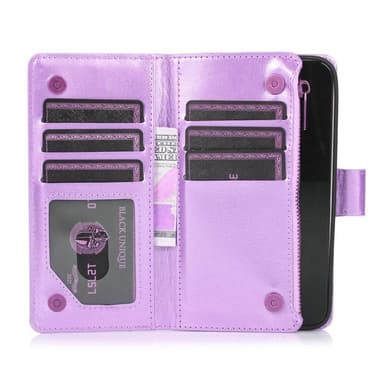 Dubbelflip Zipper 9-kort Doro 8050 - Ljuslila