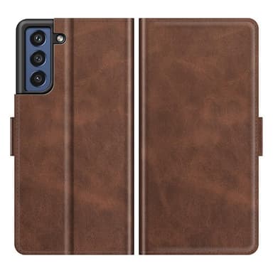 SKALO Samsung S21 FE Premium Plånboksfodral - Brun