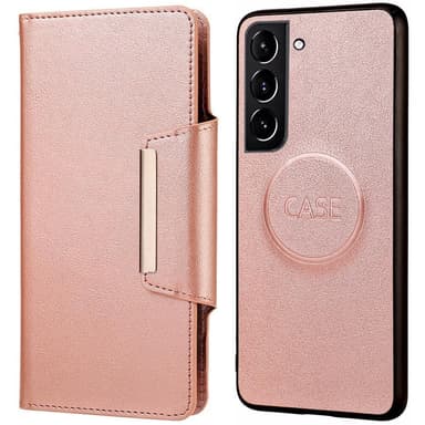 SKALO Samsung S21 FE DOLIZMA 2 i 1 Magnet Plånboksfodral - Rosèguld