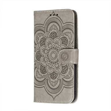 SKALO Samsung S21 FE Mandala Plånboksfodral - Grå