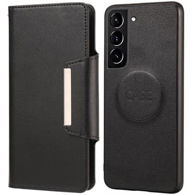SKALO Samsung S21 FE DOLIZMA 2 i 1 Magnet Plånboksfodral - Svart