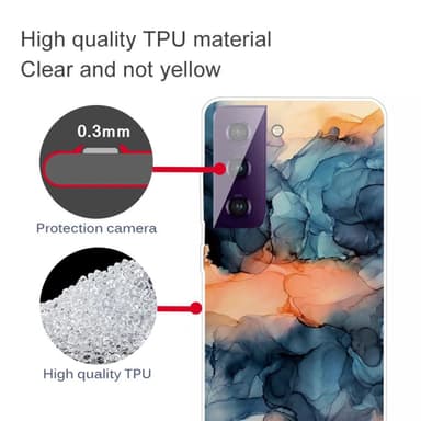 SKALO Samsung S21 FE Marmor TPU-skal - Motiv 4