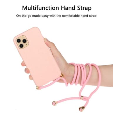 SKALO iPhone 13 Pro Max Mobilhalsband Skal - Rosa