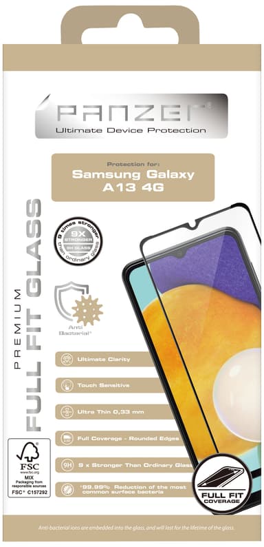 Panzer Full-Fit Samsung Galaxy A13 4G skärmskydd