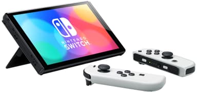 Nintendo Switch OLED gamingkonsol med vita Joy-Con-kontroller EU