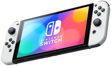 Nintendo Switch OLED gamingkonsol med vita Joy-Con-kontroller EU