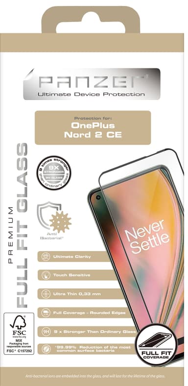 Panzer Full-Fit OnePlus Nord 2 CE skärmskydd