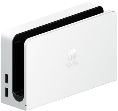Nintendo Switch OLED gamingkonsol med vita Joy-Con-kontroller EU