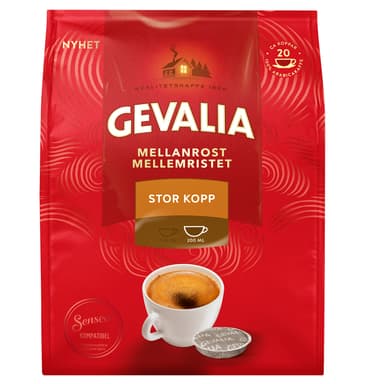 Gevalia Large kaffepads 4041741 (20 pads) Gevalia Large kaffepads 4041741 (20 pads)