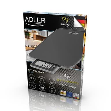 Adler Electronic Kitchen -våg AD 3167b Maxvikt (kapacitet) 10 kg, exam