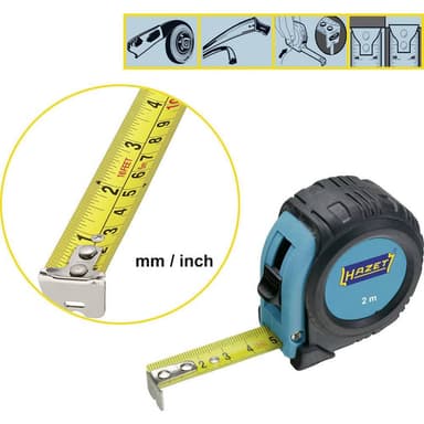 Hazet 2154N-2 2154N-2 Måttband 2 m Stål