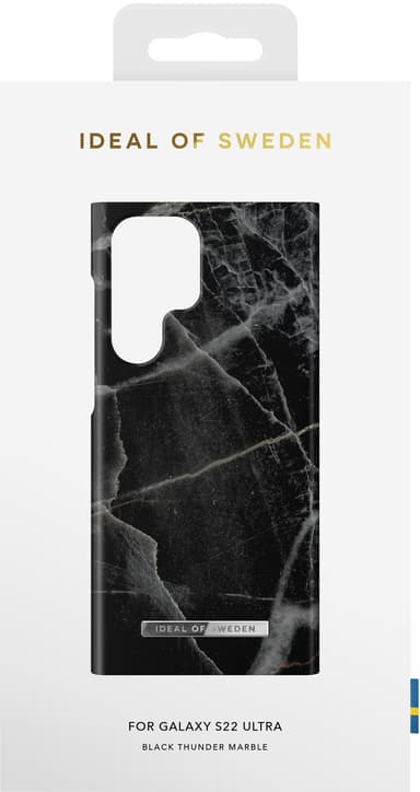 iDeal of Sweden Samsung Galaxy S22 Ultra fodral (Black Thunder Marble)