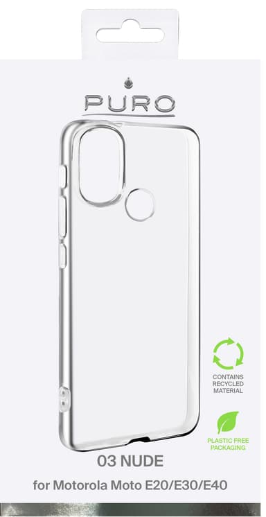Puro 0.3 Nude Motorola Moto E20/E30/E40 fodral (genomskinligt)