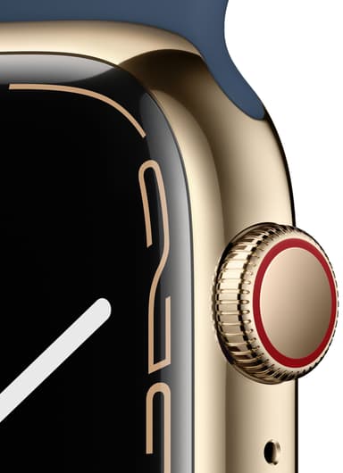 Apple Watch Series 7 45mm eSIM (gold steel/Abyss blue sportband)