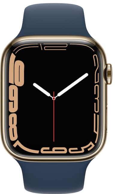 Apple Watch Series 7 45mm eSIM (gold steel/Abyss blue sportband)