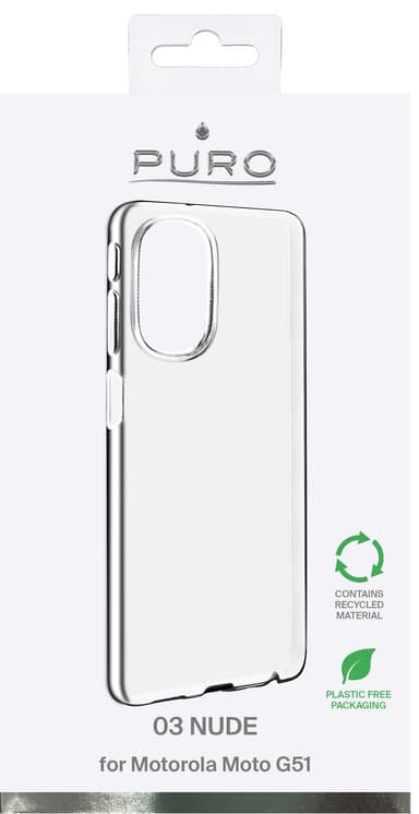 Puro 0.3 Nude Motorola Moto G51 fodral (genomskinligt)