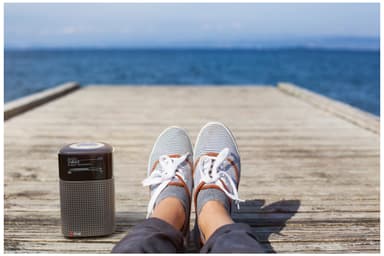 Pinell North bärbar DAB+/FM-radio (ice white)