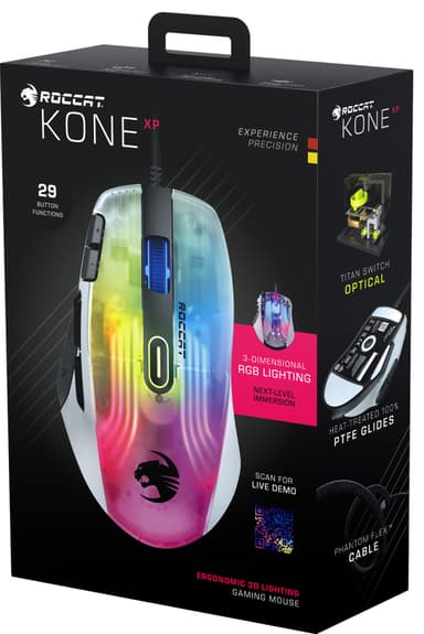 Roccat Kone XP RGB gamingmus (vit)