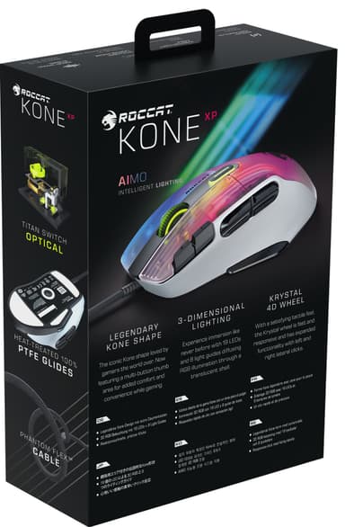 Roccat Kone XP RGB gamingmus (vit)
