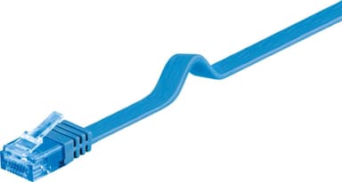 CAT 6A platt patchkabel, U/UTP, blå
