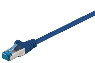 Goobay Patchkabel CAT 6A, S/FTP (PiMF), blå, 0,5 m