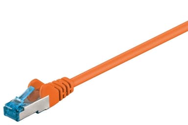 Goobay Patchkabel CAT 6A, S/FTP (PiMF), orange, 1 m