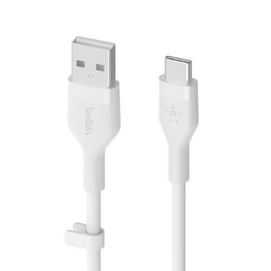 BOOST CHARGE USB-A to USB-C Silicon 2m, White