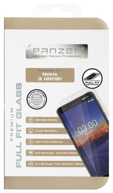 Panzer Full-Fit skärmskydd Nokia 3.1 (transparent)