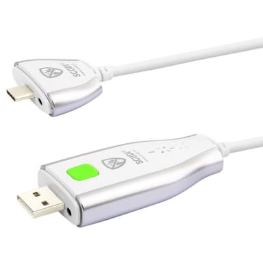 Scudi USB-C vägg laddkabel (vit)