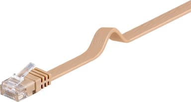 Goobay CAT 6 platt patchkabel, U/UTP, ljusbrun