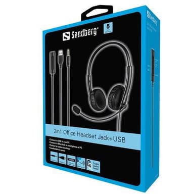 Sandberg 2in1 Office Headset Jack+USB
