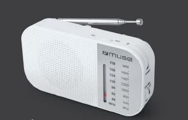 Muse M-025 RW, bärbar radio, vit