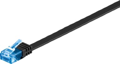 CAT 6A platt patchkabel, U/UTP, svart