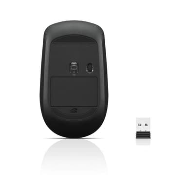 Lenovo 400 trådlös mus, 2,4 GHz trådlös via Nano USB, svart