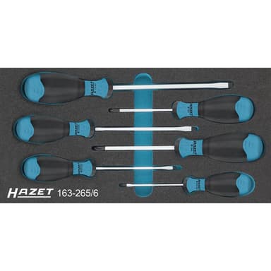 Verkstad Skruvmejsel set 6 delar Hazet 163-265/6 Spår,
