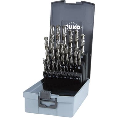 RUKO 214215RO HSS-G Metall-spiralborrset 25 delar DIN