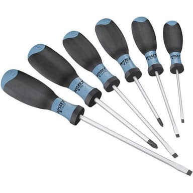 Verkstad Skruvmejsel set 6 delar Hazet 810SPC/6 Spår,