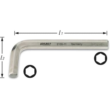 Inner-sexkantig Vinkelskruvmejsel Hazet HAZET 14 mm