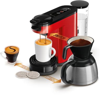 Senseo Switch 3in1 kaffebryggare Base+ (röd)