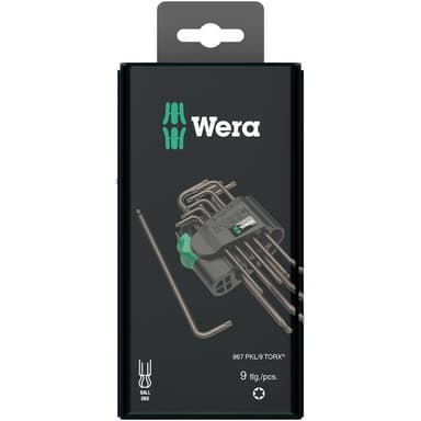 Inner-TORX Vinkelskruvmejselset 9 delar Wera 967 PKL/9