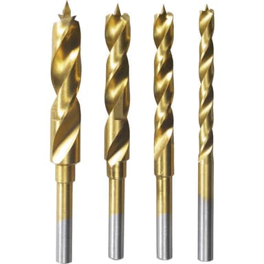 Trä-spiralborr-set 4 delar 3 mm, 4 mm, 5 mm, 6 mm