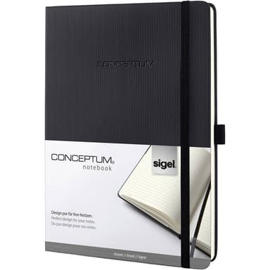 Sigel CONCEPTUM® CO118 Anteckningsbok linjerat Svart