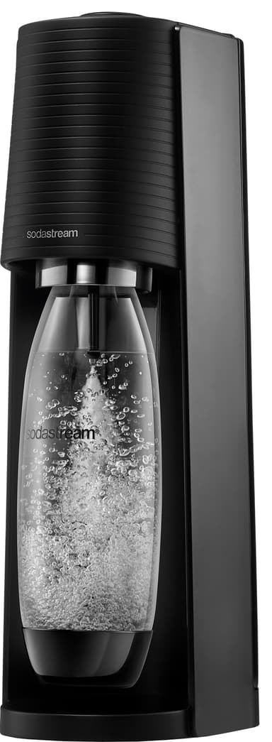 Terra kolsyremaskin svart med gascylinder från SodaStream